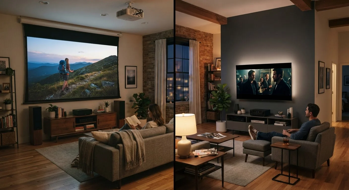 Projector vs. Large-Screen TV: What Changes Beyond Screen Size