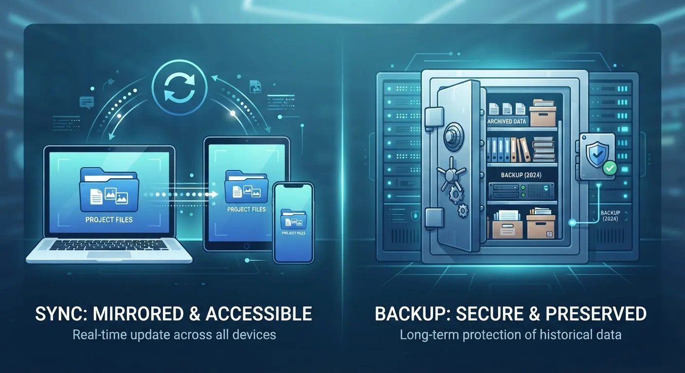 Sync vs. Backup: They're Not the Same Thing, and the Difference Matters